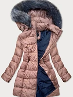Dámska zimná prešívaná bunda Old Pink (7701)