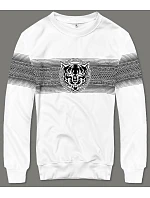 Tenká bílá mikina s potiskem model 18433251 - J.STYLE