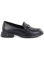 Dámské kožené polobotky black model 22060121 - VINCEZA