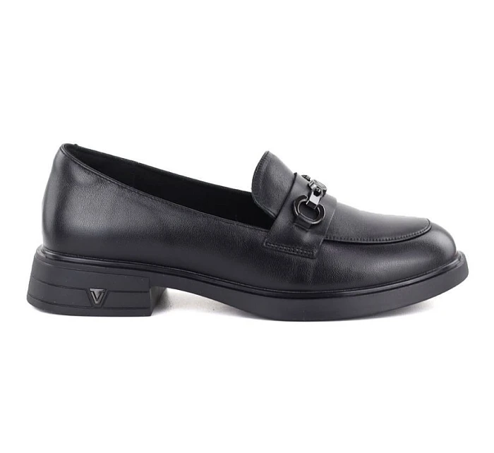 Dámské kožené polobotky black model 22060121 - VINCEZA