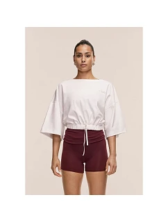 Dámske tričko CASALL Heavy Cotton Crop Tee, biela farba