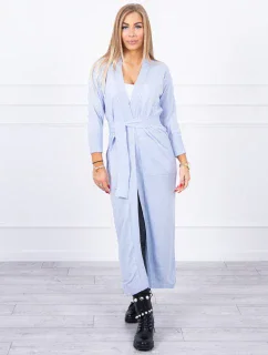 Svetr dlouhý svetr model 18748001 v pase modrý - K-Fashion
