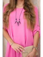 Sada halenky + kalhot s přívěskem světle růžová Sada halenky + kalhot s přívěskem světle růžová