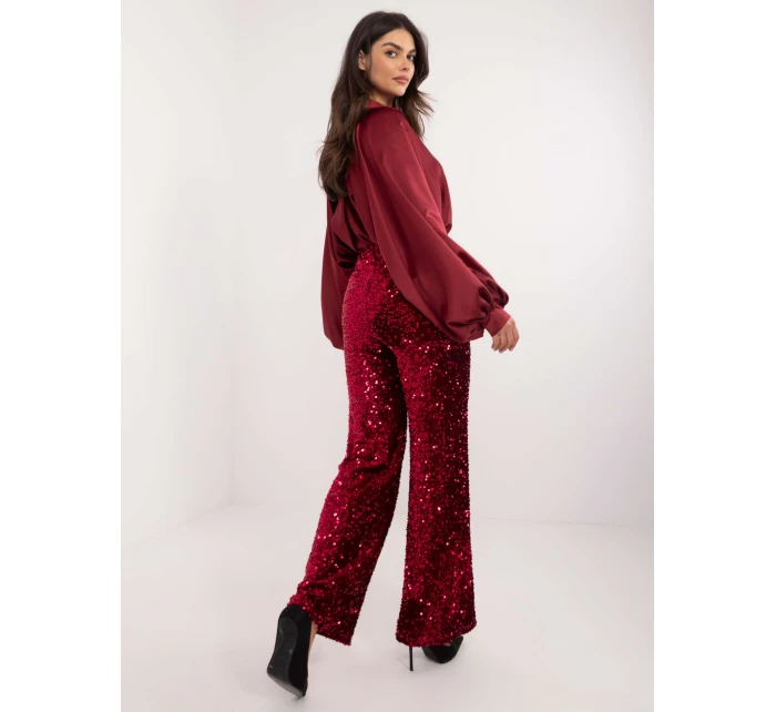 MI nohavice SP 4323C.28 bordová