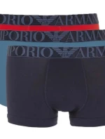 Pánske boxerky 3Pack 111357 4R726 modrá/červená/tmavá. modrá - Emporio Armani