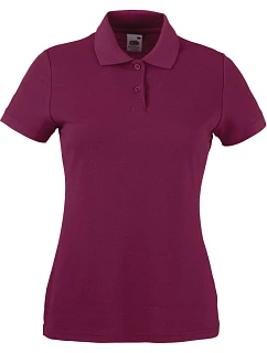 Fruit of the Loom Lady-Fit 65/35 Polo Dámske piqué polo 16.3212 burgundská červená