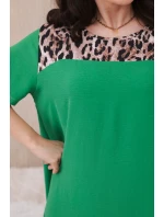 Šaty so zvieracím motívom jasne zelené