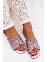 Dámské ploché fialové pantofle model 22031993 - Boto