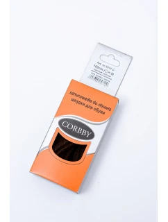 Corbby Brązowe Woskowane Grube Sznurowadła