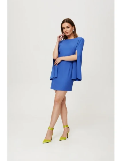 K190 Mini šaty s delenými rukávmi - modré K190 Mini šaty s delenými rukávmi - modré