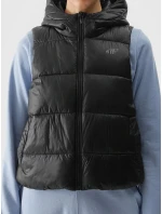 Dámská péřová vesta s výplní ze model 20437789 peří černá - 4F Dámská péřová vesta s výplní ze model 20437789 peří černá - 4F