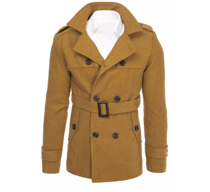 Pánsky dvojradový pieskový kabát Dstreet CX0443