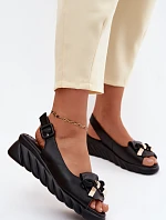 Dámske kožené sandále 58C0055 black - Artiker