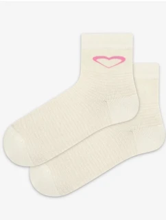 TENKÉ PONOŽKY FARBA 2-6 ROKOV DIEVČATÁ OFF WHITE 24-26