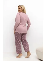 Pohodlné pyžamo pre plnoštíhly model 221186 Forever Pink Pohodlné pyžamo pre plnoštíhly model 221186 Forever Pink