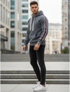 Pánska sivá mikina FashionStreet BX5938