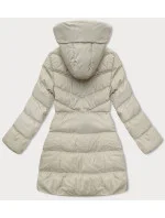 Kurtka damska z kapturem jasny beż model 21318846 - J.STYLE Kurtka damska z kapturem jasny beż model 21318846 - J.STYLE