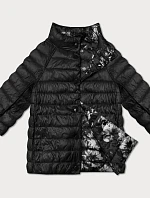 Dámska obojstranná bunda s 3/4 rukávmi Minority black/floral (M23-7009-1)