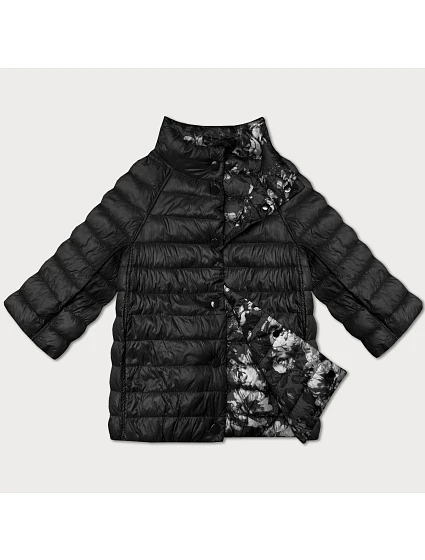 Dámska obojstranná bunda s 3/4 rukávmi Minority black/floral (M23-7009-1) Dámska obojstranná bunda s 3/4 rukávmi Minority black/floral (M23-7009-1)
