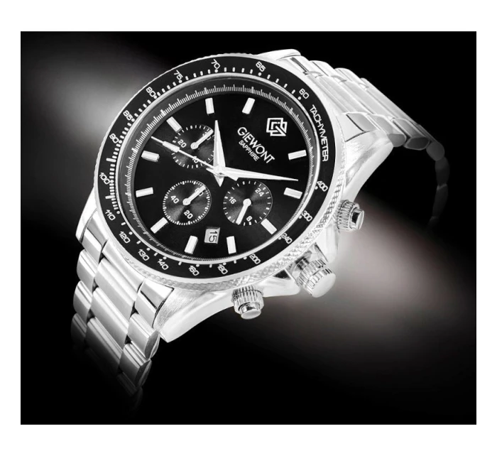 Pánské hodinky Chronograph Sapphire Silver Black model 21807571 - Giewont Pánské hodinky Chronograph Sapphire Silver Black model 21807571 - Giewont