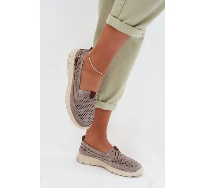 Otevřená semišová polobotka Ravinette