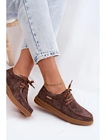 Polobotky z přírodního semiše model 22107525 Hnědé - VINCEZA