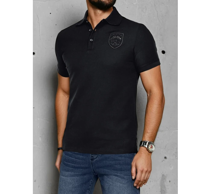 Pánská polokošile s nášivkou černá Dstreet model 21987834 - FashionStreet