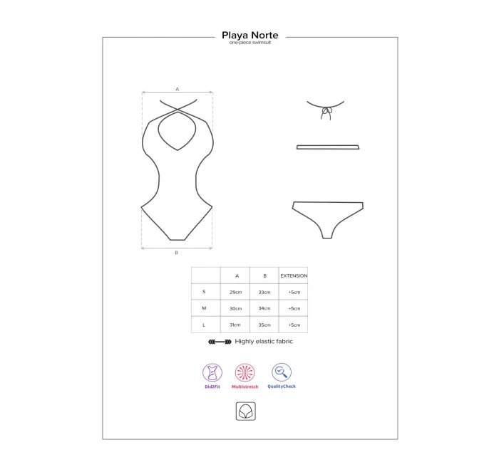 Rozžiarené jednodielne plavky Playa Norte - Obsessive