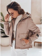 Dámská prošívaná bunda s kapucí camel Dstreet model 21979093 - FashionStreet