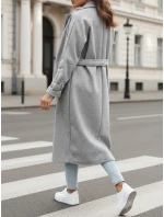Dámsky oversize kabát CAMELLYN dlhý sivý FashionStreet NY0742