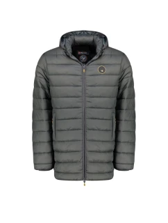 Geographical Norway pánska bunda AMIGOMAP LONG HOOD DB DGREY MEN 233 DARK GREY (WZ5086H/GN-GRIS FONCÉ)