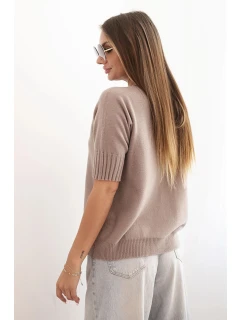 Dámsky viskózový sveter s krátkym rukávom Fango