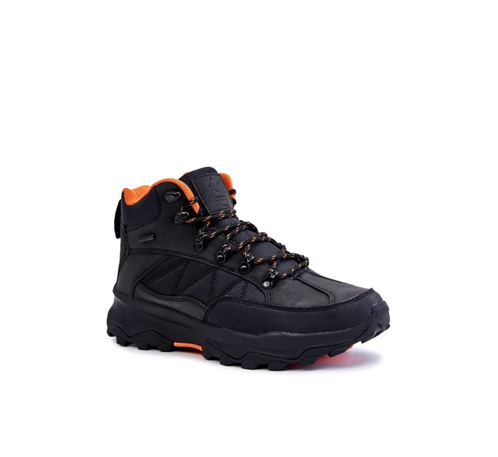 Męskie Buty Trekkingowe Ocieplane Cross Jeans KK1R4018C Czarne