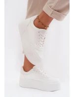 Dámské tenisky na masivní platformě bílé model 21954576 - Boto