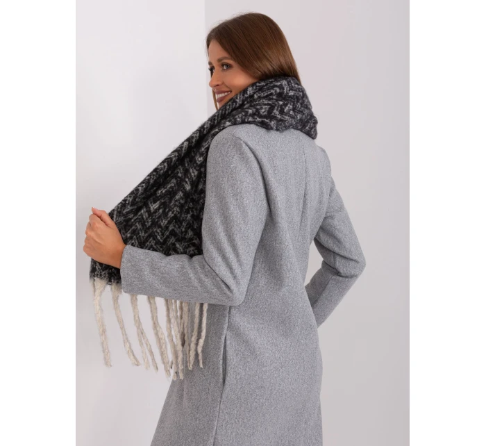 Szalik AT SZ model 18985246 czarno beżowy - FPrice Szalik AT SZ model 18985246 czarno beżowy - FPrice