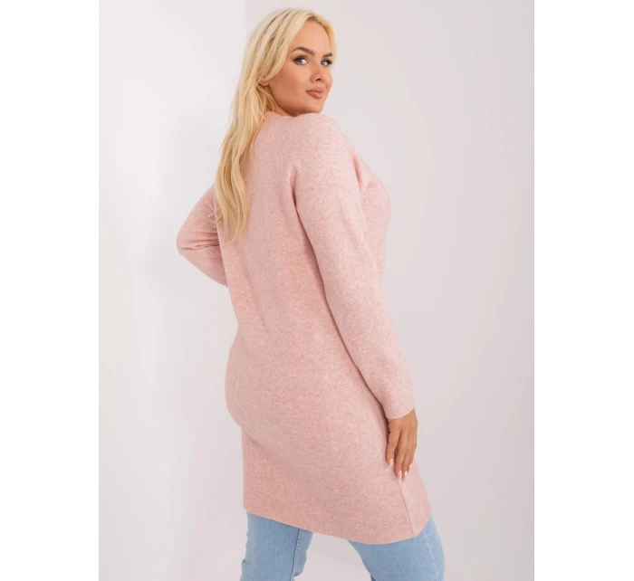 Sweter PM SW PM model 18965611 jasny różowy - FPrice Sweter PM SW PM model 18965611 jasny różowy - FPrice