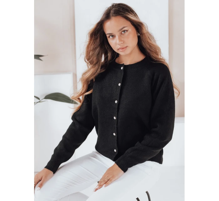 Dámsky sveter na zips SELINA čierny FashionStreet MY2512