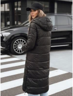 Dámská zimní dlouhá prošívaná bunda s kapucí černá Dstreet model 21994755 - FashionStreet