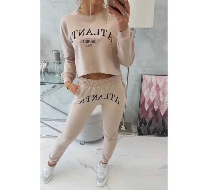 Sada Atlanta s potiskem béžová Sada Atlanta s potiskem béžová