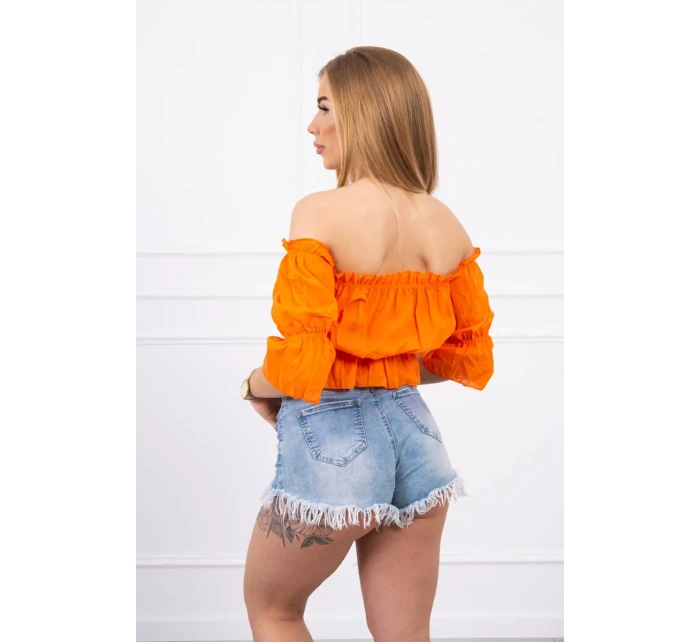 Oranžová pruhovaná halenka Oranžová pruhovaná halenka
