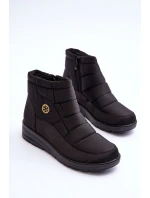 Śniegowce Damskie Ocieplane Czarne Helis