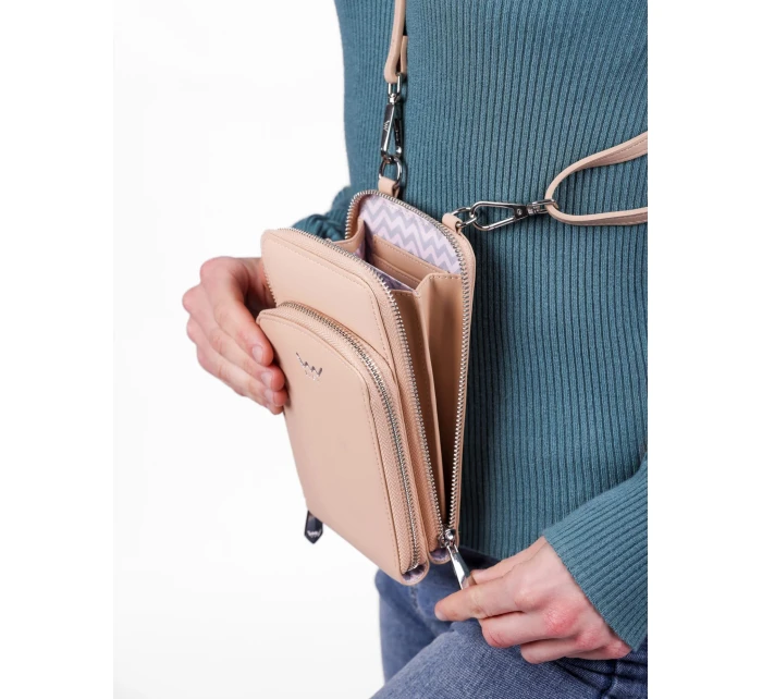 Dámska crossbody peňaženka Vuch Rosia Beige Dámska crossbody peňaženka Vuch Rosia Beige