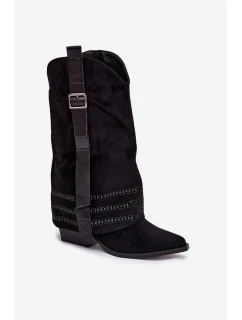 Kovbojské topánky Camilora - čierne
