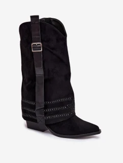 Kovbojské topánky Camilora - čierne