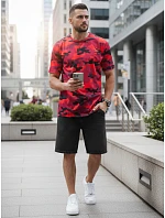Pánske červené moro tričko FashionStreet RX5591