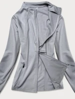 Šedá dámska mikina so zapínaním na zips (HD152-03)