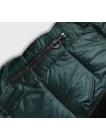 Zelená obojstranná dámska bunda - kožuch (b8053-10)