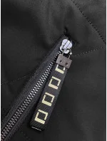 Dámska krátka bunda so stojačikom čierna (5M3161)