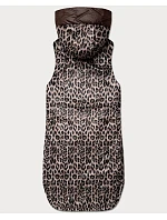 Tenká obojstranná vesta v čokoládovej farbe s leopardím vzorom (B6065/B6066-14) Tenká obojstranná vesta v čokoládovej farbe s leopardím vzorom (B6065/B6066-14)
