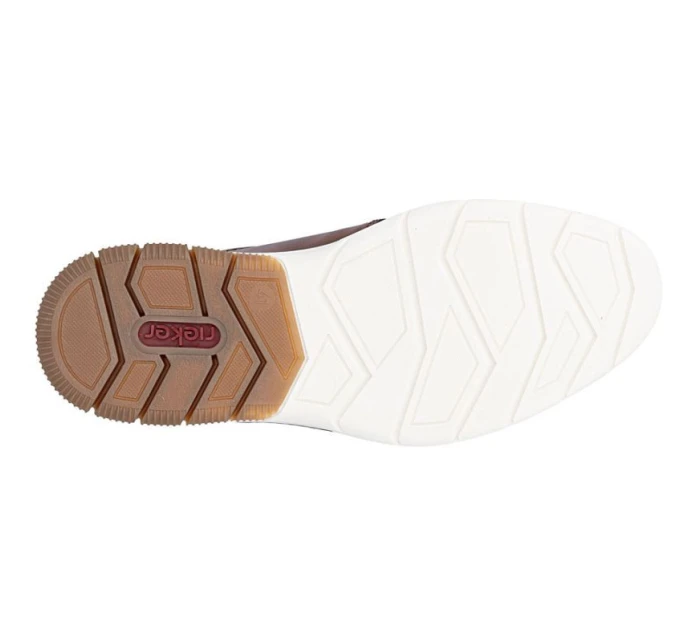 Pánské pohodlné hnědé kožené polobotky model 21906665 - Rieker